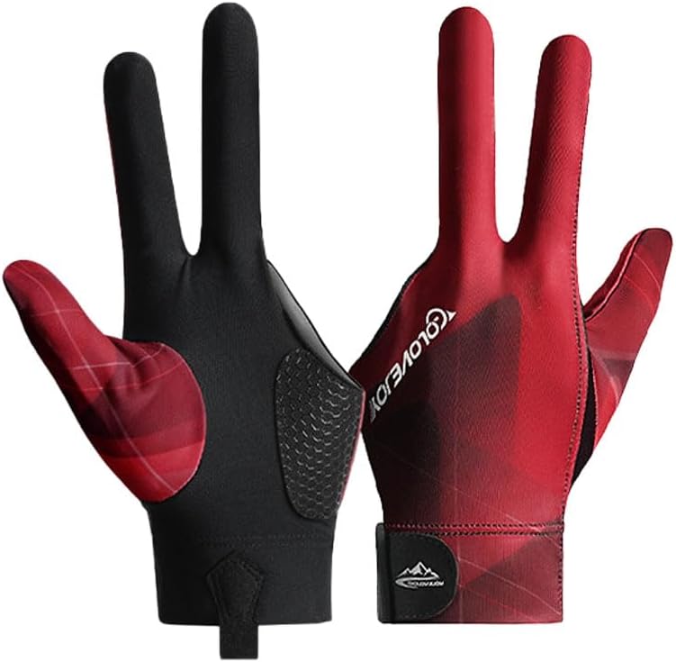 Wnddle Pool Glove Left Hand, Billiard Pool Gloves for Left Hand 3 Finger, Snooker Cue Sport Glove Popular, Billiards Glove, Sizes for Men & Women - Image 1